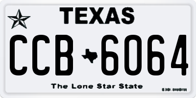 TX license plate CCB6064