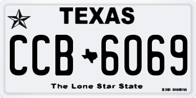 TX license plate CCB6069