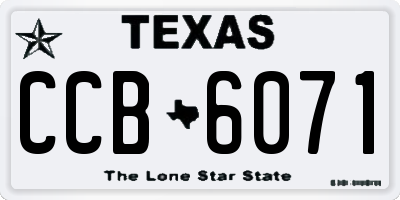 TX license plate CCB6071