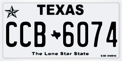 TX license plate CCB6074