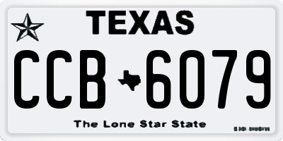 TX license plate CCB6079