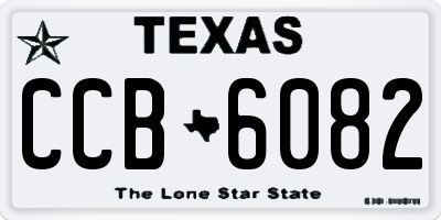 TX license plate CCB6082