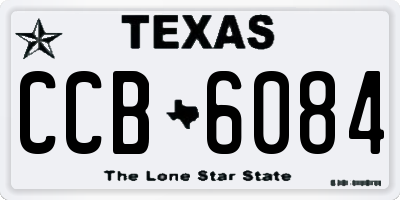 TX license plate CCB6084