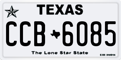 TX license plate CCB6085