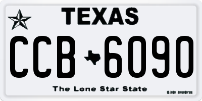 TX license plate CCB6090