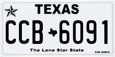 TX license plate CCB6091