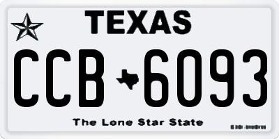 TX license plate CCB6093