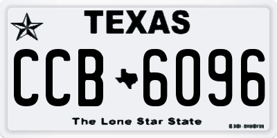 TX license plate CCB6096
