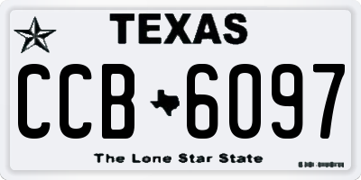 TX license plate CCB6097