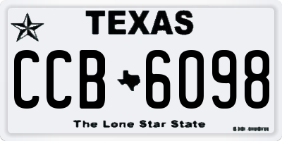 TX license plate CCB6098