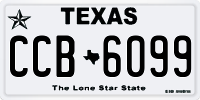 TX license plate CCB6099