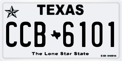 TX license plate CCB6101