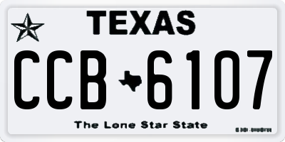 TX license plate CCB6107