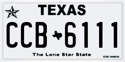 TX license plate CCB6111