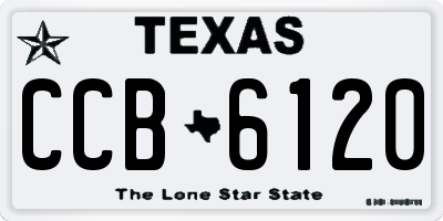 TX license plate CCB6120