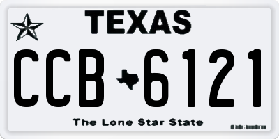 TX license plate CCB6121