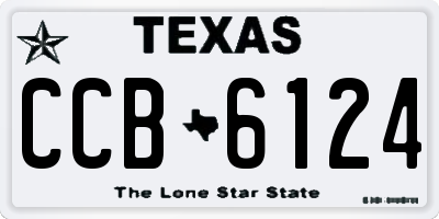 TX license plate CCB6124