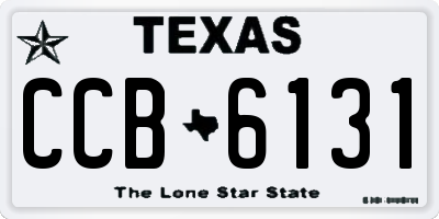 TX license plate CCB6131