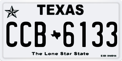 TX license plate CCB6133