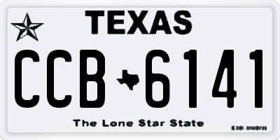 TX license plate CCB6141