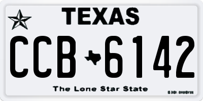 TX license plate CCB6142