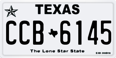 TX license plate CCB6145