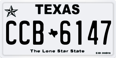 TX license plate CCB6147