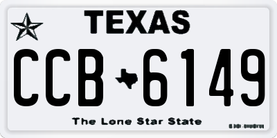 TX license plate CCB6149