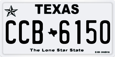 TX license plate CCB6150