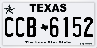 TX license plate CCB6152