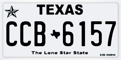 TX license plate CCB6157