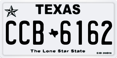 TX license plate CCB6162