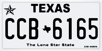 TX license plate CCB6165