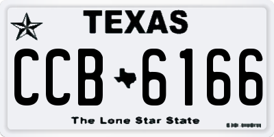 TX license plate CCB6166