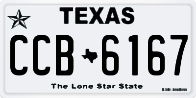 TX license plate CCB6167