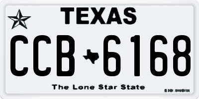 TX license plate CCB6168
