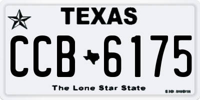TX license plate CCB6175