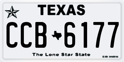 TX license plate CCB6177