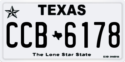TX license plate CCB6178