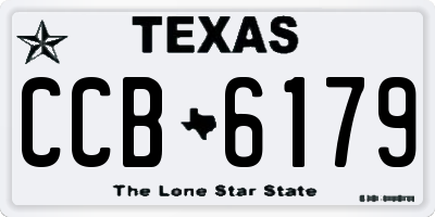 TX license plate CCB6179
