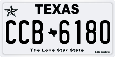 TX license plate CCB6180