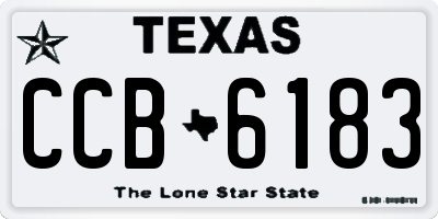 TX license plate CCB6183