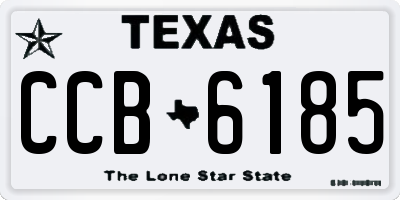 TX license plate CCB6185