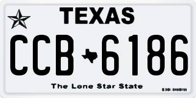 TX license plate CCB6186