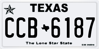 TX license plate CCB6187