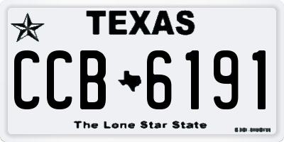 TX license plate CCB6191