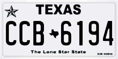 TX license plate CCB6194