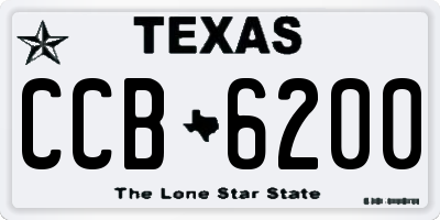 TX license plate CCB6200