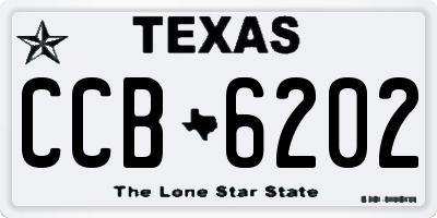 TX license plate CCB6202