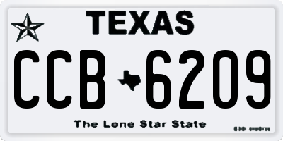 TX license plate CCB6209